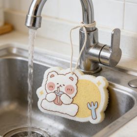 Cute Bear Dishwashing Sponge