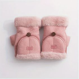 Only Self Pickup-Flip Up Gloves -pink