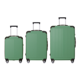Fruit Green 3-Piece Premium ABS Luggage Set-20 , 24 , And 28  Suitcases With Multi-Position Handle, Silent Spinner Wheels, And TSA-Approved Lock-Durab