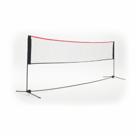 Portable Badminton Nets, Height-adjustable Volleyball Nets, Badminton Bags, Indoor And Outdoor Volleyball Nets--Red And Black.14FT