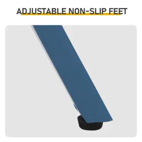 Outdoor Round Side Table, Small Metal Table Patio End Table Coffee Bistro Table For Indoor Outdoor, Navy Blue