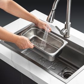 8 Pack Hotel Pans, 1/3 Size Anti-Jam Steam Pan With Lid, 0.8mm Thick Stainless Steel Steam Table Pan, 6-Inch Deep Commercial Table Pan, Catering Stora