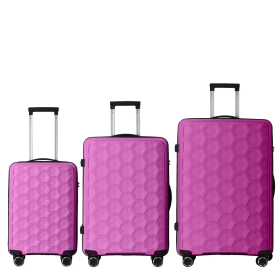 3-Piece Luggage Set Travel Lightweight Suitcases With Rolling Wheels, TSA Lock & Moulded Corner, Carry On Luggages For Business, Trip, 20-24-28