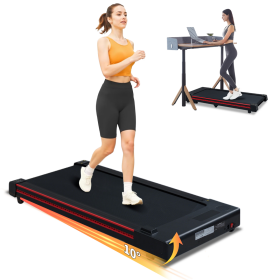 Walking Pad Treadmill With 10 Incline, Remote Control 3HP Portable Compact Treadmills For Home Office, Treadmill 264 Lb Capacity, LED Display