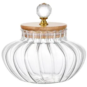 1 PCS High Borosilicate Stripe Sealed Jar, Kitchen Storage Jar, Coffee Can, Coffee Storage Container