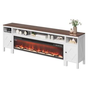 VEVOR Fireplace TV Stand, Farmhouse Fireplace TV Stand for TVs up to 100 inch