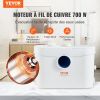 VEVOR Macerator Pump, 700W, 9600 L/h Flow, 32.8 ft/10 m Head, Macerator Sewerage Sump Pump with 3 Water Inlets for Toilet, Basement, Kitchen, Sink