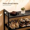6-layer flat bamboo shoe rack, 68*25*89cm, black