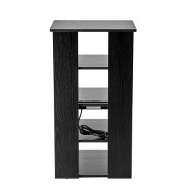 VEVOR 5-Tier AV Media Stand, Wooden Audio-Video Media Stand for DVD Players/Cable Boxes/Games Consoles