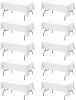 10-Pack White Tablecloths for Rectangle Tables, 60 x 84 Inches