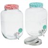 Simple Homemade Goodness Clear Drink Dispenser Set with Ice Bucket, Chalk Boards and Chalk Pencil