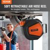 VEVOR Retractable Air Hose Reel, 3/8 IN x 50 FT Hybrid Air Hose Max 300PSI, Air Compressor Hose Reel with 5 In Lead in