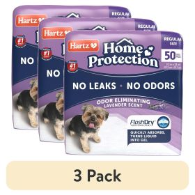 (3 pack) Lavender Scent OdorEliminating Dog Pads, Regular Size, 21 in x 21 in, 50ct
