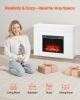 VEVOR 43 inch Freestanding Fireplaces, 1500W 5120BTU Fake Electric Fireplace Stove Heater with Mantel, Overheating Protection, Adjustable Flames,Timer