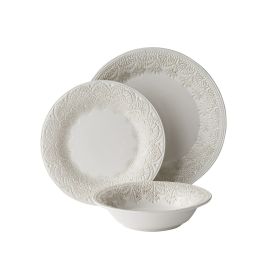 12-Piece Ceramic Dinnerware Set, Linen