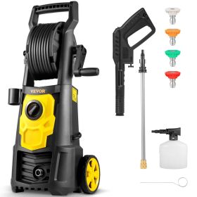 VEVOR Electric Pressure Washer, 2000 PSI, Max 1.65 GPM Power Washer with 30 ft Hose & Reel, 5 Quick Connect Nozzles, Foam Cannon