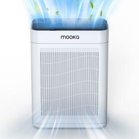 MOOKA TM06 White Air Purifiers for Home Large Room Pets Up to 2200 Sq Ft, H13 True HEPA Air Purifier Cleaner, Fragrance