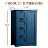 Navy blue, MDF with paint finish and melamine veneer, vertical stripes, 56*30*82.5cm, 4 drawers, 1 door, bathroom vanity