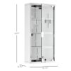 Lockable Medicine Cabinet 12"x24", 4 Tier, Stainless Steel, Bathroom Wall Box with Shelves
