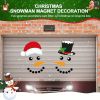 1 Set, Magnet Sticker, Merry Christmas Decorative Garage Door Decorative Snowman Magnet Sticker, Refrigerator Snowman Face Garage Sticker Set