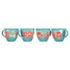 Vintage Floral 12-Piece Dinnerware Set, Teal