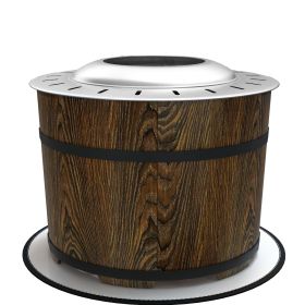 Portable Smokeless Fire Pit Magnesium Oxide Bonfire Stove with Mat Brown Ideal for Outdoor Activities