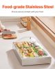 VEVOR Countertop Food Serving Display Container, 1 x 1 Pan Stainless Steel Food Serving Tray