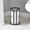 Free Standing Toilet Paper Reserve Storage, Matte Black