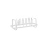 Wire Storage Lid Organizer White: Kitchen Cabinet Organizer, Iron Pot & Pan Rack, 13.5" Depth