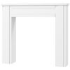 Modern Fireplace Mantel, Freestanding Fireplace Surround with Leg for Electric Fireplaces, 44.7" W x 40" H, White