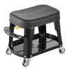 VEVOR Mechanic Stool, 300 lbs Capacity Garage Seat/Work Stool with Wheels, 360° Swivel Rolling Workshop Stool with Tool Tray and Screwdriver Rack