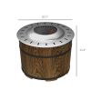 Portable Smokeless Fire Pit Magnesium Oxide Bonfire Stove with Mat Brown Ideal for Outdoor Activities