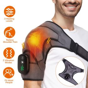 45-75 Heated Shoulder Massager  Pain Relief Shoulder Massager With 3 Heating Levels 3 Vibration Modes USB Rechargeable Auto-Off Universal Fit Gift For