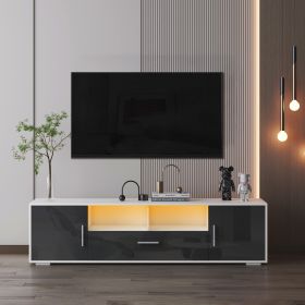 FashionTV Stand,TV Cabinet,entertainment Center TV Station,TV Console,console With LED Light Belt, Light Belt Can Be Remote Control,with Cabinets,open