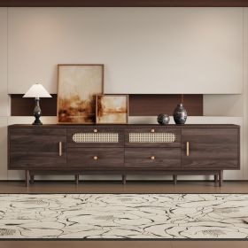 76 TV Stand With Drawers For Living Room Bedroom, Modern Chic Entertainment Center For TVs Up To 85 Inches, Entertainment Center With Storage