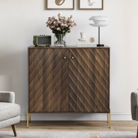 Sideboard Buffet With Storage, Mid-century Modern Style Storage Cabinets, Walnut Sideboard For Living Room, Dining Room, Entryway, Hallway, Kitch (Option: Walnut)