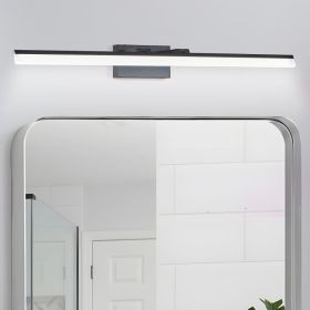 39 Inch Modern LED Bathroom Vanity Light - Sleek Black Metal Wall Light For Mirror, Dressing Room Or Sink Area (Option: Default)