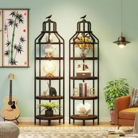 Bookshelf,Storage Rack,Multifunctional Rack (Option: Brown)