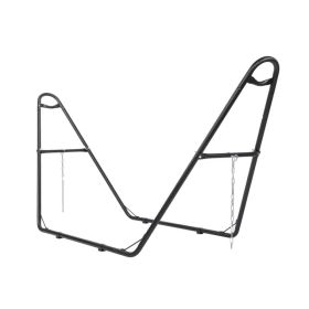 Double-Barrel Hammock Stand Only, Heavy Duty Iron Hammock Frame For All Hammocks, Easy Assembly Hammock Hanging Stand For Garden, Courtyard And B (Option: defaulttitle)