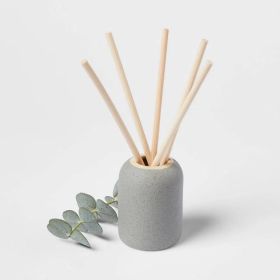 100ml Matte Textured Ceramic Lavender Eucalyptus Diffuser Gray: Home Aromatherapy, No Battery (Option: LavenderEucalyptus)