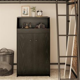 The Loft 2 Door Storage Tower (Option: Black)