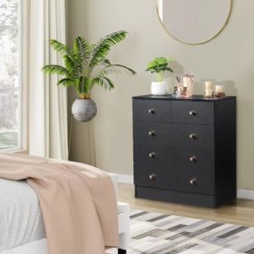 4-layer 5-drawer Cabinet, Storage Cabinet, Black (Option: Default)