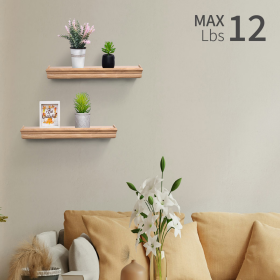 Floating Shelves  17.9 Wall Mounted Wood Shelves For Bathroom, Bedroom, Living Room, Kitchen, Hanging Shelf For Books Storage Decor With Invisible Bra (Option: Maple)
