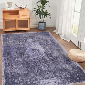 MAVAL Anthracite Washable Rug 3x5 Area Rug  Anthracite, 3' X 5' (Option: Anthracite)