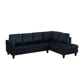 Pickup Only--Midnight Blue Microfiber 3-Piece Living Room Sofa Set (Option: F09813B2PCS  S.C)