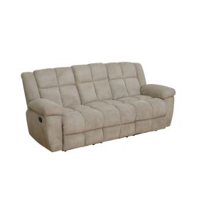 Pickup Only--Beige Corduroy 3-Piece Living Room Recliner Sofa Set (Option: GS5024.S)