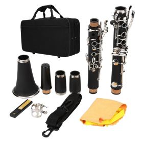 17 Key Descending B Tone Bakelite Clarinet With Reeds Cleaning Cloth Woodwind Instruments (Option: Default)
