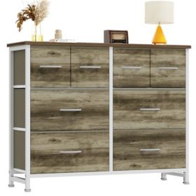 A Spacious Storage Rack With 8 Fabric Drawers Suitable For A Cloakroom, A TV Cabinet With A Wooden Tabletop And Frame (Option: Oak)