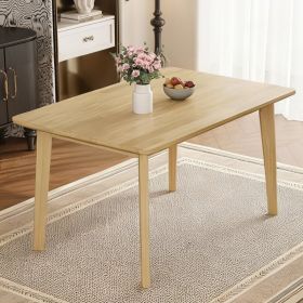 Rustic Farmhouse DiningTable - Solid Wood Frame, Minimalist Retro Dining Table For Dining Room, Living Room, Natural (Option: Natural)