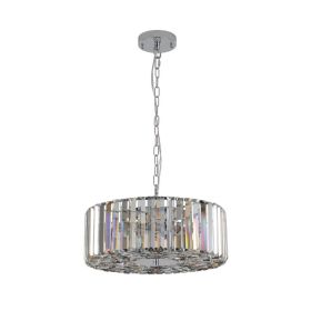 17  Modern Crystal Drum Pendant Chandelier With Chrome Finish -Elegant Lighting Fixture For Living Room, Bedroom, Or Dining Area  Bulb Not Includ (Option: Default)